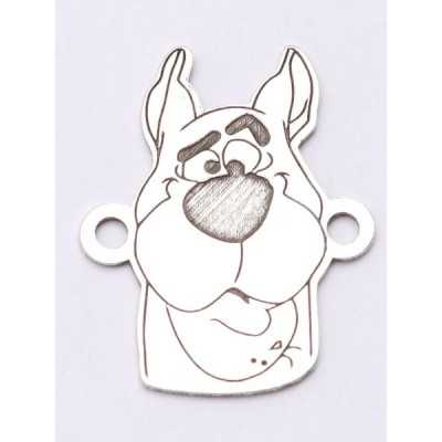 E0630-G-Link argint 925 Scooby Doo  16.5x13.5mm 0,5 1 buc