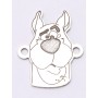 E0630-G-Link argint 925 Scooby Doo  16.5x13.5mm 0,5 1 buc