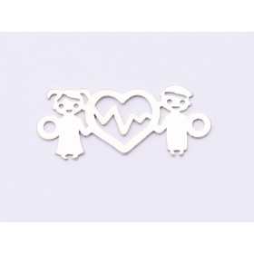 E0880-N-Link Argint 925 Copilasi&Cardio 25x10.5mm, 0.50mm