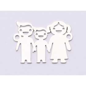 E0928-N-Pandant din argint familie 15x21mm 0.50mm