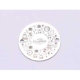 E0989-GS-Link Argint Merry Christmas 16.5mm 0.33