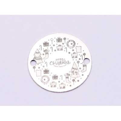 E0989-GS-Link Argint Merry Christmas  -  1 buc