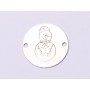 E0991-GS-Link Argint Happy Snowman -  1 buc