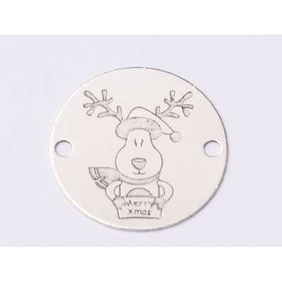 E0996-GS-Link Argint Merry Xmas  Reindeer 1 buc