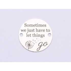 E1015-GS-Link Argint Let Things Go 16.5mm 0.33mm 1 buc