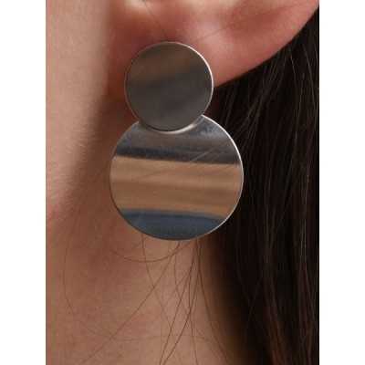 F0058-N-Cercel  tija argint 925 model ondulat 20/13mm 0.33mm grosime-1buc