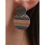 F0058-N-Cercel  tija argint 925 model ondulat 20/13mm 0.33mm grosime-1buc