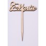 L008-Topper lemn "8 martie" 15x10cm  1buc