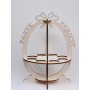 L213-Decupaj personalizabil din lemn Paste Fericit/Suport Oua  29x23cm 1 buc