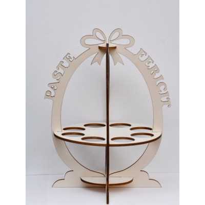 L213-Decupaj personalizabil din lemn Paste Fericit/Suport Oua  29x23cm 1 buc