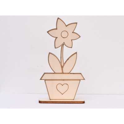 L229-Floare in ghiveci cu suport 15x8cm  1buc
