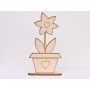 L229-Floare in ghiveci cu suport 15x8cm  1buc