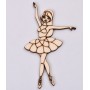 L230-Decupaj din lemn Balerina 6x10cm  1buc