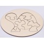 L235- Puzzle testoasa din lemn  1buc