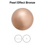 0229-Preciosa Pearl Nacre Round Bronze Pearl Effect  12mm