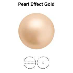 0231-Preciosa Pearl Nacre Round Gold Pearl Effect  12mm