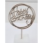 L276-Topper lemn "Happy Birthday" 11x17cm  1buc