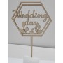 L277-Topper lemn "Wedding day" model 2 15x23cm  1buc