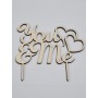 L284-Cake topper "You&Me" 17x19cm  1buc