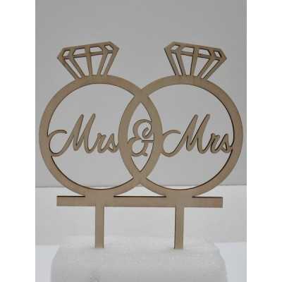 L285-Cake topper "Mrs./Mr." 16x18cm  1buc