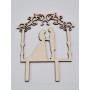 L286-Cake topper "Groom/Bride" 16x20cm  1buc