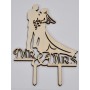 L287-Cake topper "Mr./Mrs." model 2 14x20cm  1buc