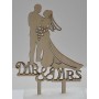 L287-Cake topper "Mr./Mrs." model 2 14x20cm  1buc