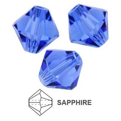0146-Cristal Preciosa, MC Rondelle Bead  Sapphire 4mm - 1 BUC
