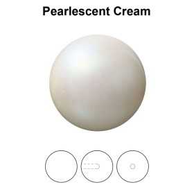 0223-Preciosa Nacre Pearl Round-Semi Maxima Pearlescent Cream 10mm