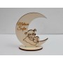 L290-Decoratiune fetita si luna  10x10 cm  1buc