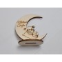 L290-Decoratiune fetita si luna  10x10 cm  1buc