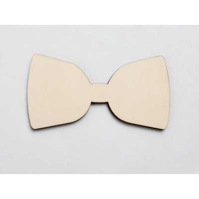 L291-Decoratiune blank papion  10x5 cm  1buc