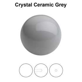 0283-Round Pearl Maxima 1/2H Ceramic Grey  10mm