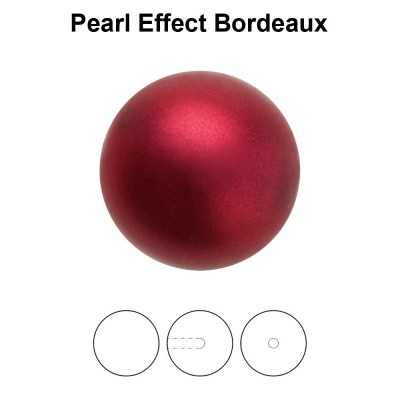 0307-Preciosa Nacre Round-Semi Maxima, Bordeaux 12mm