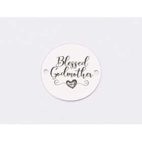 E1303 GS Link rotund argint 925 Blessed Godmother 16.5 mm -1 buc