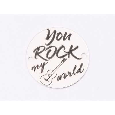 E1334-GS-Link argint 925 You rock my world 16,5mm -  1buc