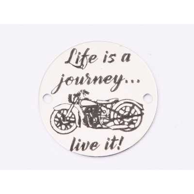 E1335-GS-Link argint 925 Life is a journey... live it! 16,5mm -  1buc