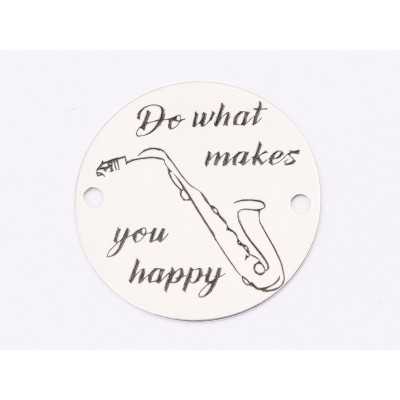 E1336-GS-Link argint 925 Do what makes you happy 16,5mm -  1buc