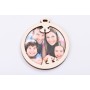 L377-Decoratiune glob personalizabil cu foto 10x9 cm  1buc