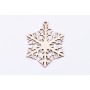 L378-Decoratiune din lemn fulg de nea  8.5 x 7 cm - 1 buc
