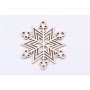 L380-Decoratiune din lemn snowflake  8 x 7 cm - 1 buc