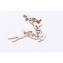 L384-Decoratiune din lemn ren  10 x 7.5 cm - 1 buc
