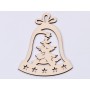 L399-Decoratiune din lemn clopotel  15 x 12 cm - 1 buc