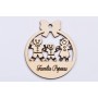 L394-Decupaj din lemn "Familie de reni personalizabila"  25 x15cm - 1 buc
