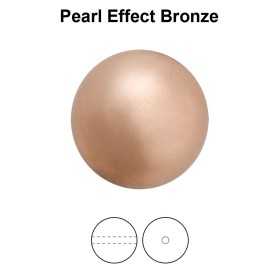 0421-Preciosa Round Pearl Maxima 1H Bronze Pearl Effect 8mm - 1 buc