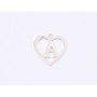 E1391 N Charm initiala cu inimioara 12.5x12.5x0.4  mm