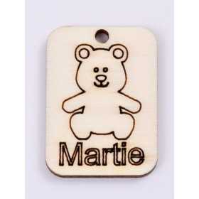 L423-Decupaj lemn 4*3cm Ursulet martisor  -1 buc