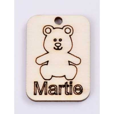 L423-Decupaj lemn 4*3cm Ursulet martisor  -1 buc