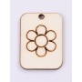 L425-Decupaj lemn 4*3cm Floricica  -1 buc
