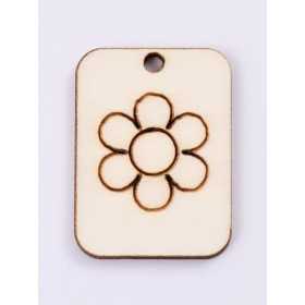 L425-Decupaj lemn 4*3cm Floricica  -1 buc